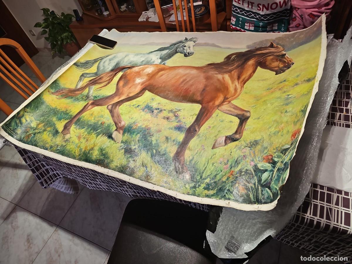 Arte: Prado con caballos al galope - Foto 1