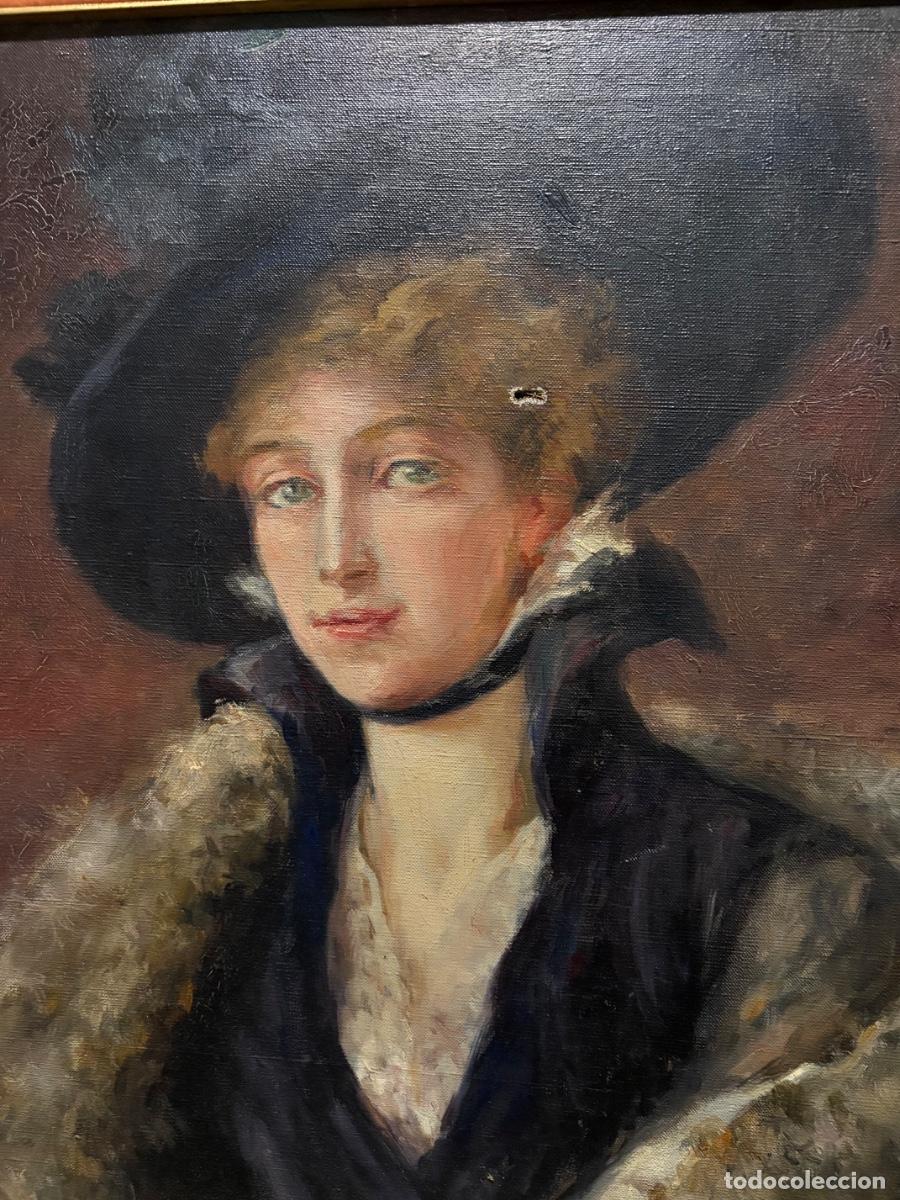 Arte: Retrato de mujer con sombrero. - Foto 5