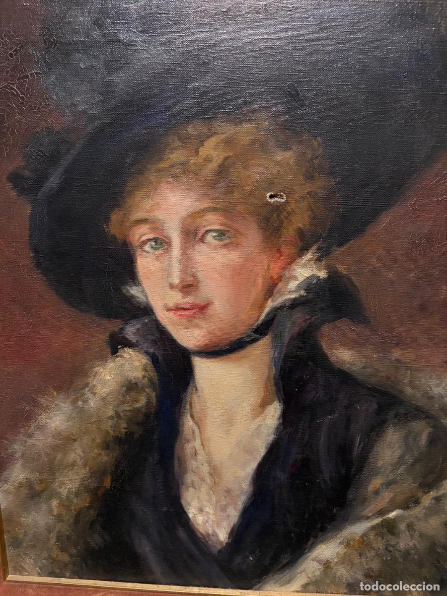Arte: Retrato de mujer con sombrero. - Foto 9