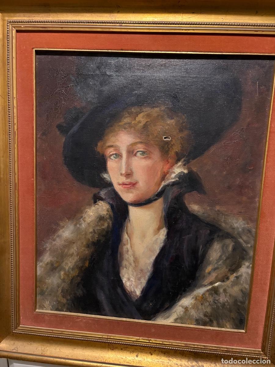 Arte: Retrato de mujer con sombrero. - Foto 12