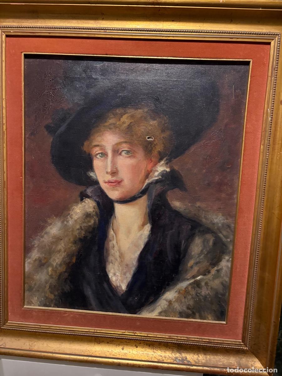 Arte: Retrato de mujer con sombrero. - Foto 13