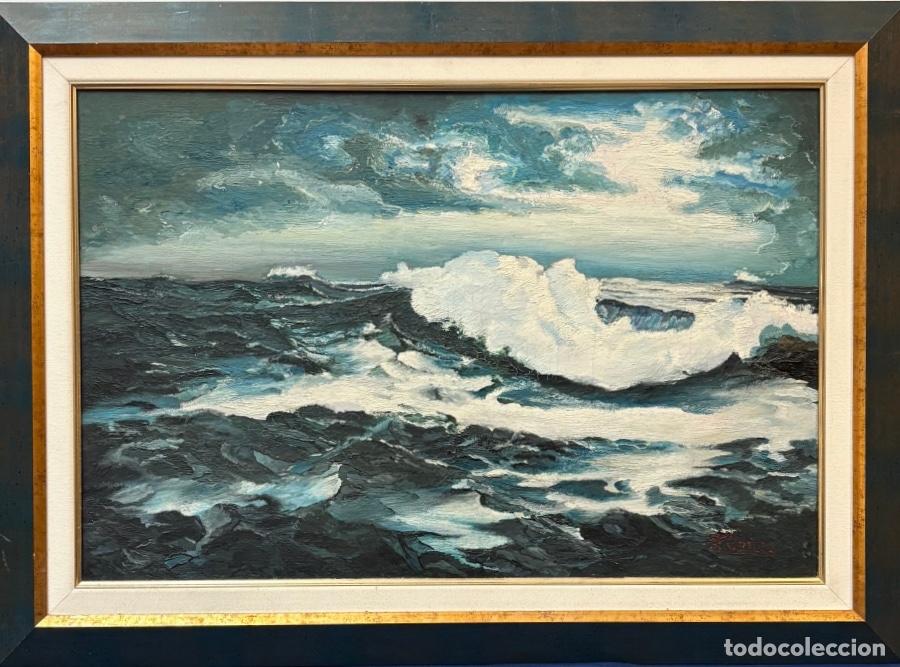 Arte: &Oacute;leo Sobre Lienzo Olas Oce&aacute;nicas - Foto 3