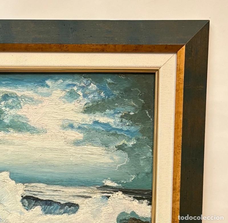 Arte: &Oacute;leo Sobre Lienzo Olas Oce&aacute;nicas - Foto 5