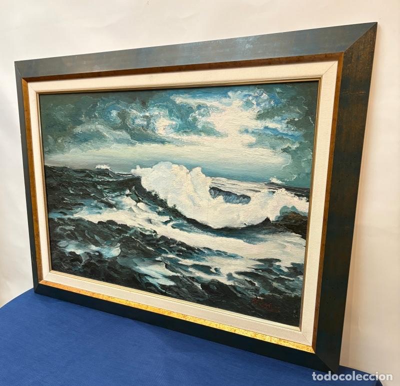 Arte: &Oacute;leo Sobre Lienzo Olas Oce&aacute;nicas - Foto 6