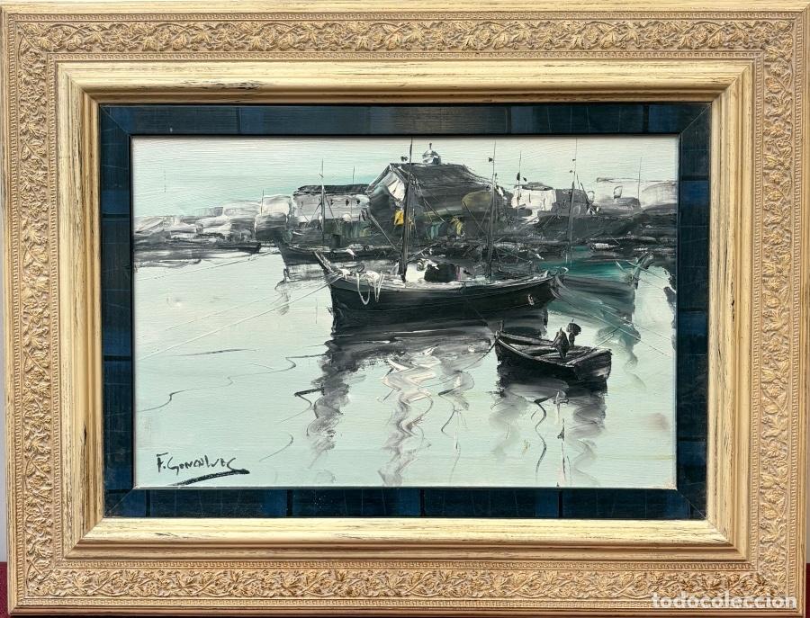 Arte: &Oacute;leo Barcos en el Puerto - Foto 2