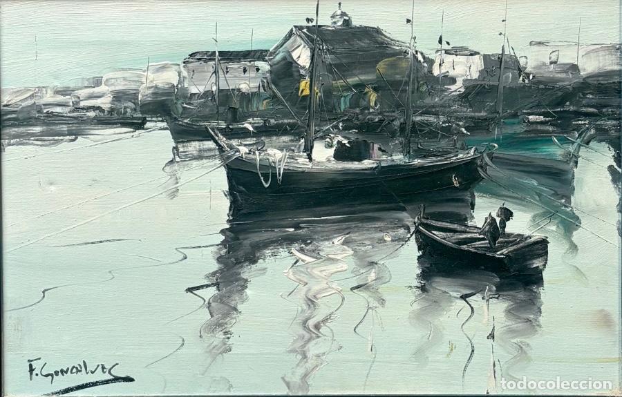 Arte: &Oacute;leo Barcos en el Puerto - Foto 3