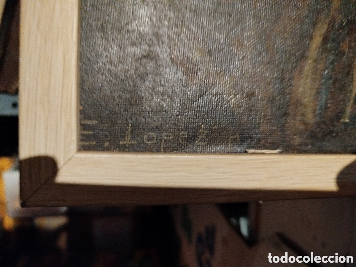 Arte: Cuadro original &oacute;leo firmado E.Lopez - Foto 2