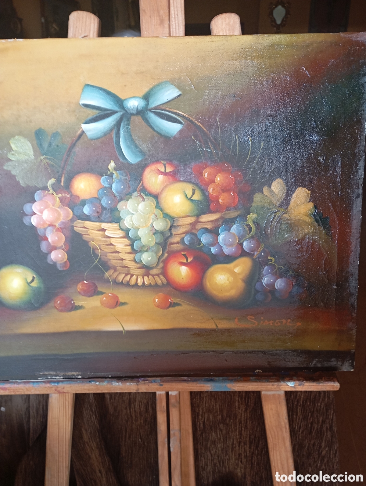 Arte: Bodegon de frutas firmado - Foto 1