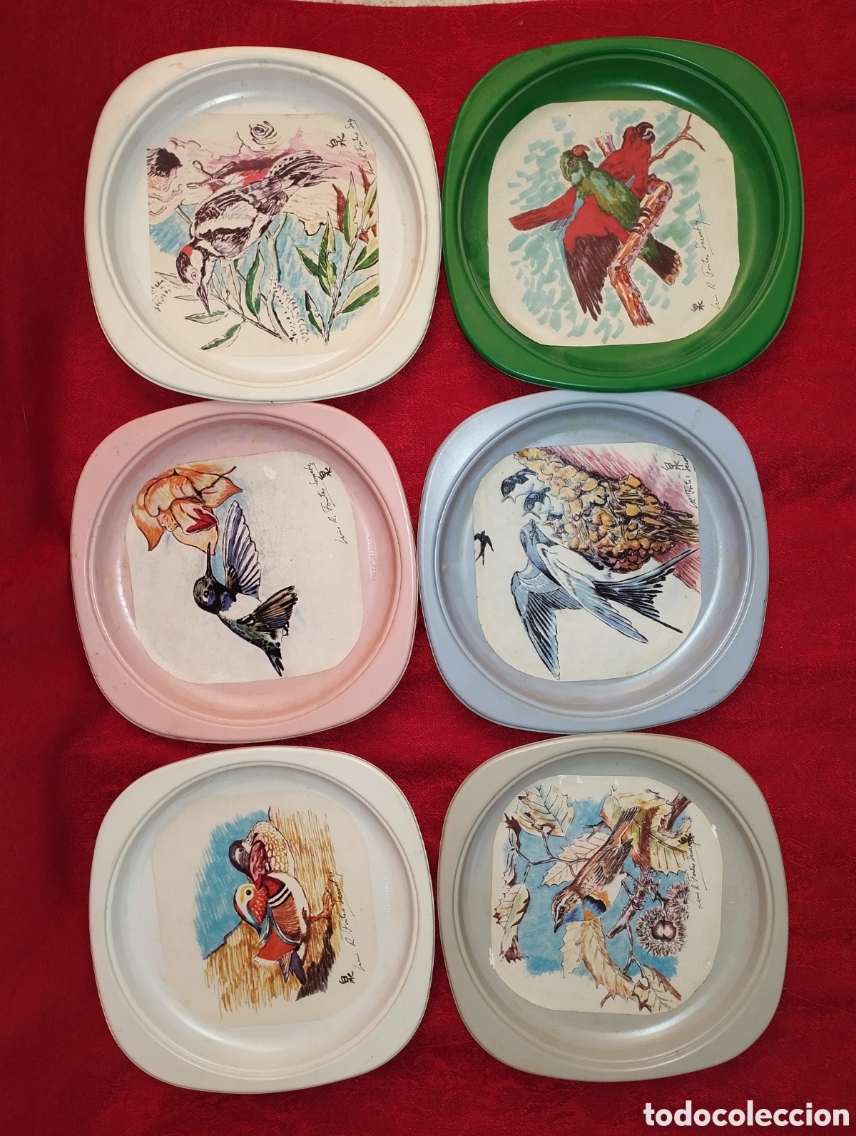 Arte: Antiguas Acuarelas P&aacute;jaros. - Foto 2