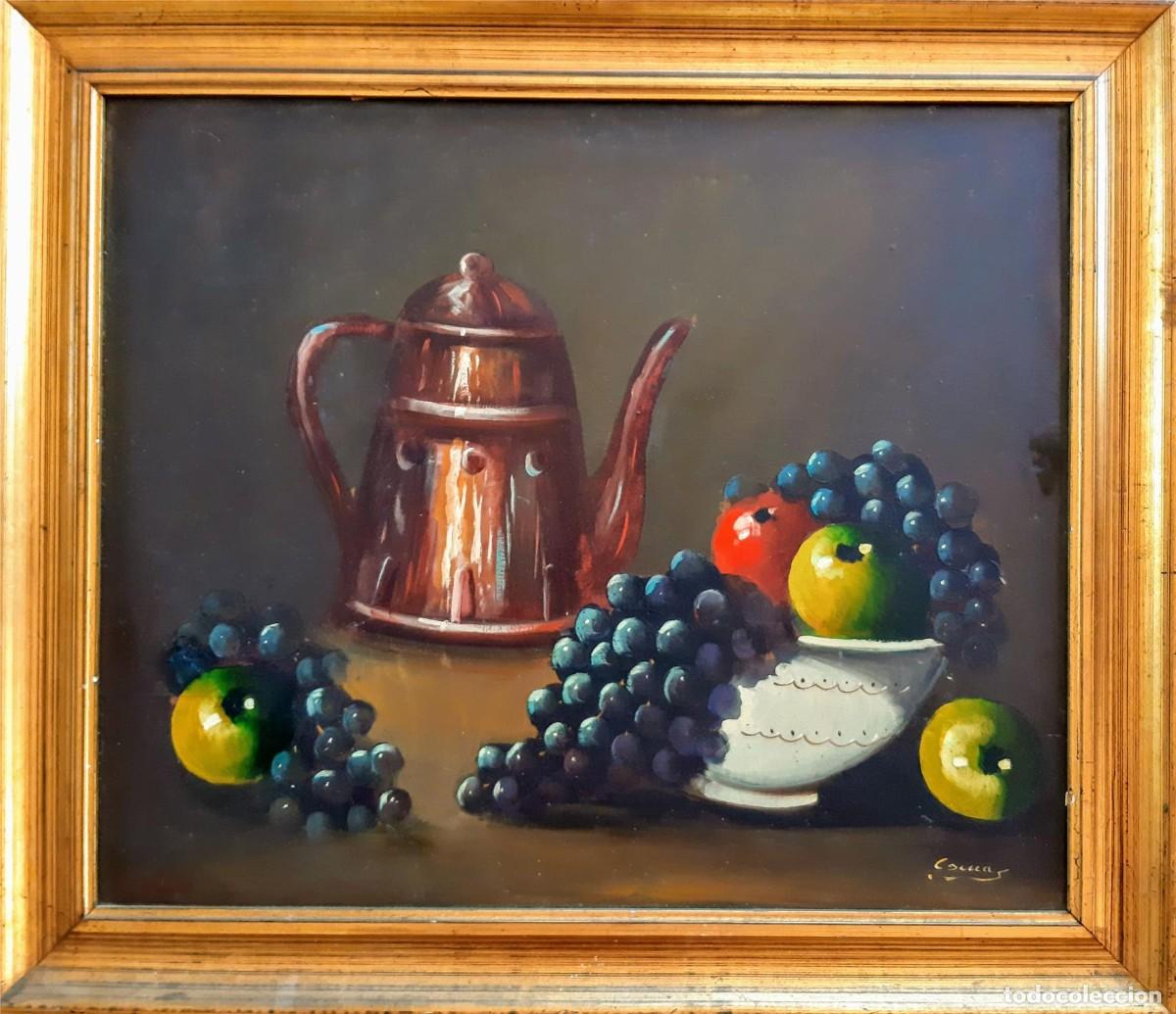 Arte: Bodeg&oacute;n al &Oacute;leo sobre lienzo firmado &rdquo; Comas &rdquo; - Foto 1