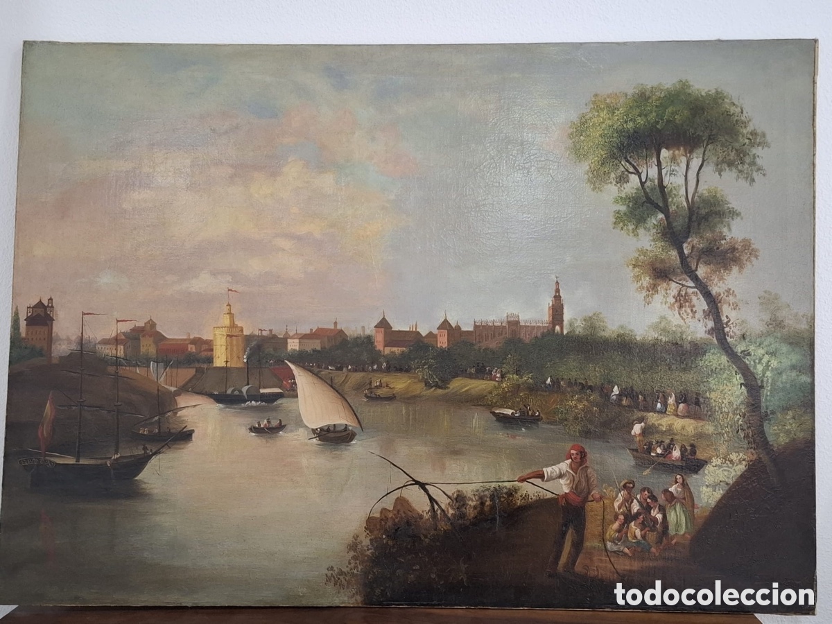 Arte: &Oacute;leo sobre lienzo Manuel Barron - Foto 1