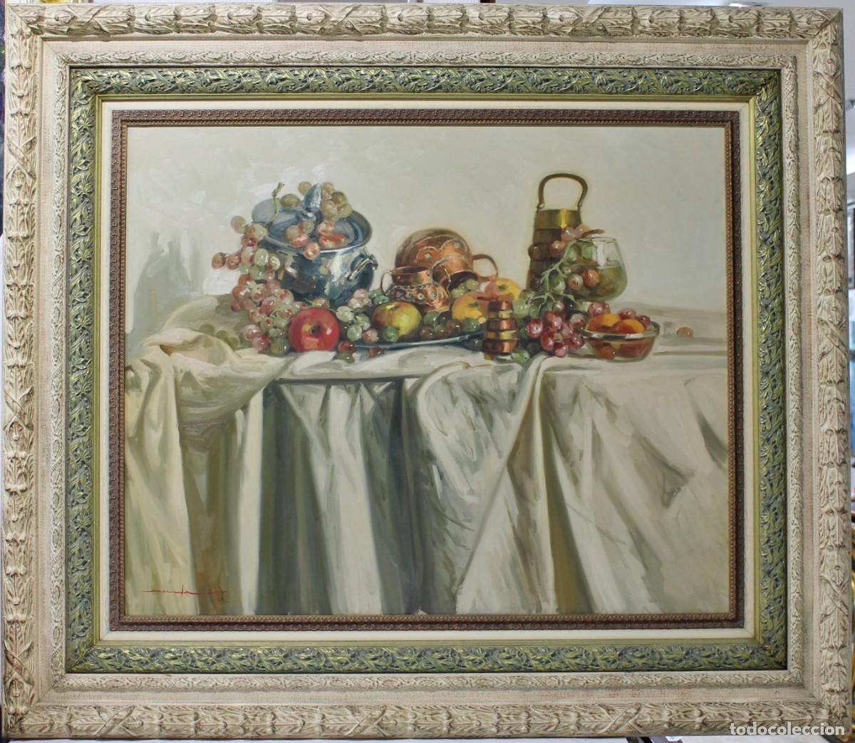 Arte: Bodeg&oacute;n - Jos&eacute; Mar&iacute;a Menacho - &Oacute;leo sobre lienzo - Foto 1