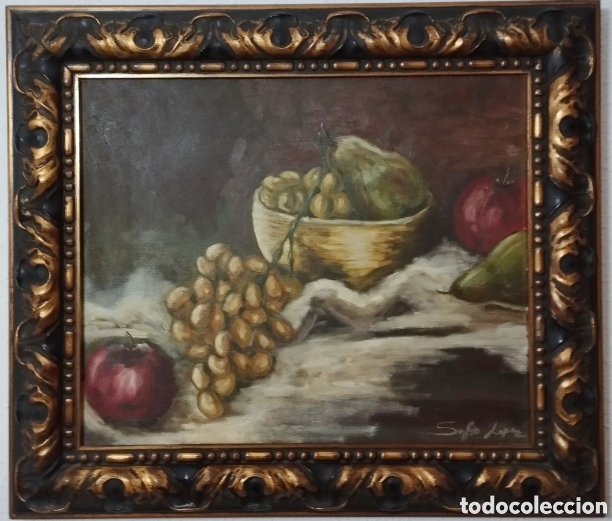 Arte: Antiguo Bodeg&oacute;n al oleo. - Foto 2