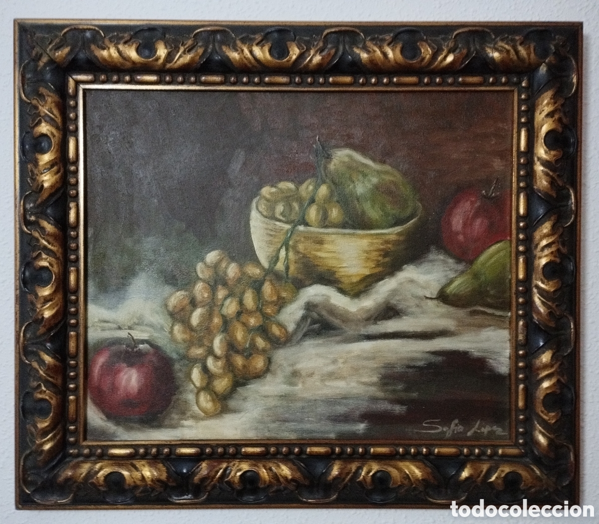 Arte: Antiguo Bodeg&oacute;n al oleo. - Foto 3