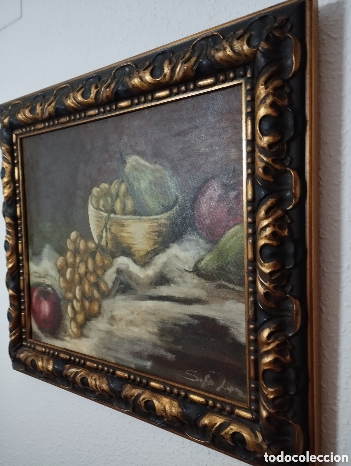 Arte: Antiguo Bodeg&oacute;n al oleo. - Foto 7