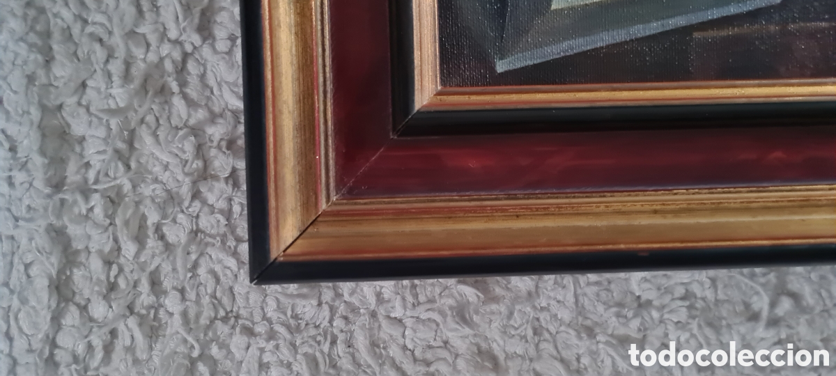Arte: &Oacute;leo original sobre lienzo enmarcado - Foto 3