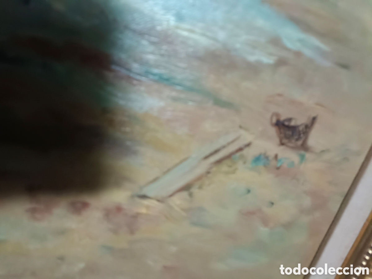 Arte: Cuadro al oleo, t&iacute;tulo mariscando. - Foto 7