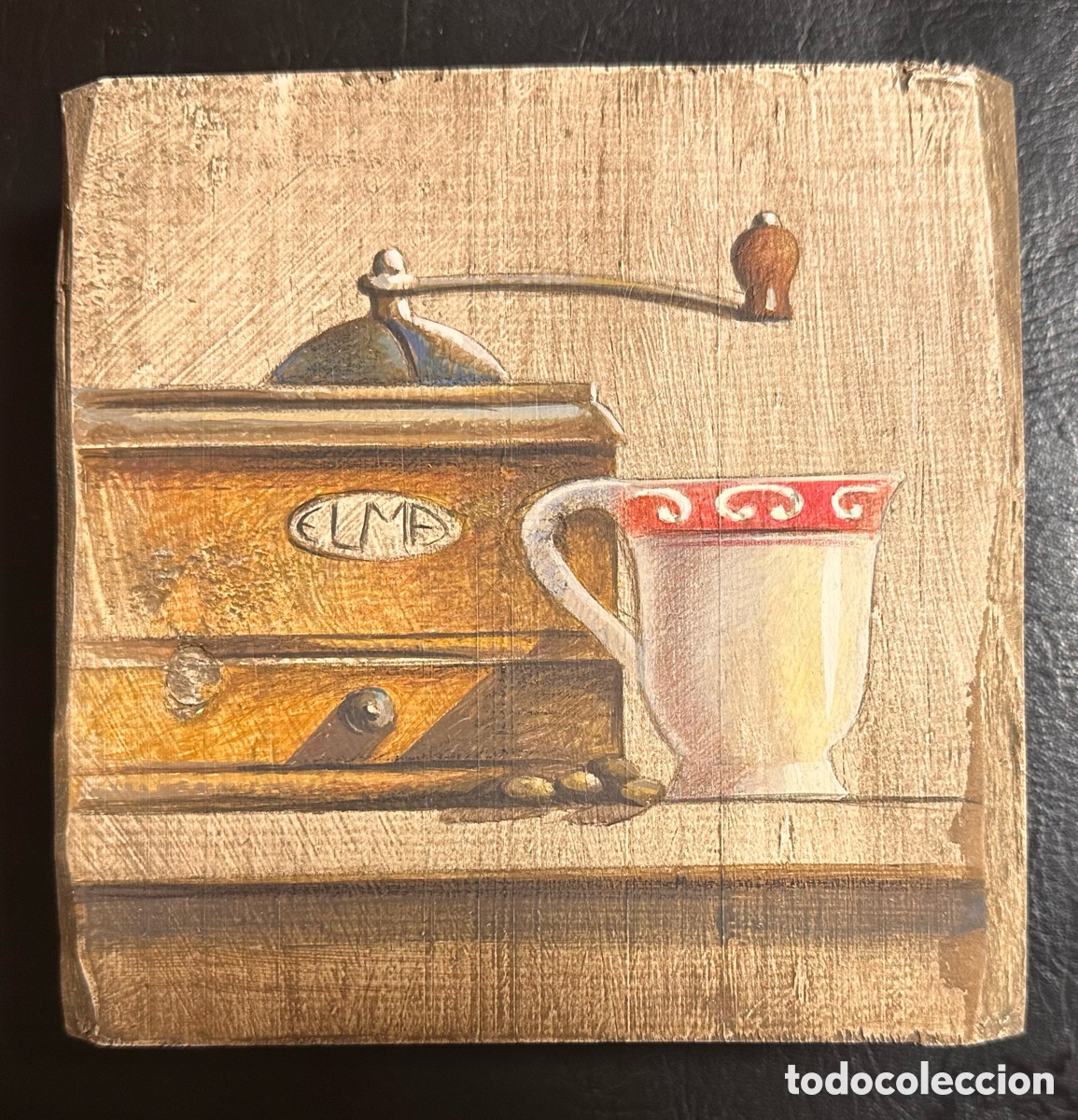 Arte: Pareja de bodegones al &oacute;leo sobre madera - Foto 3
