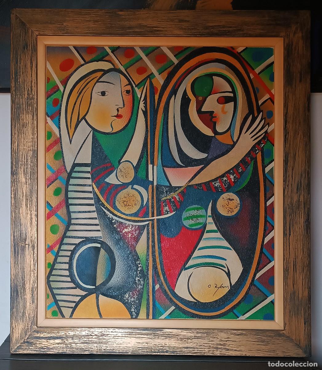 Arte: INTERPRETACION CUBISTA EN TECNICA MIXTA