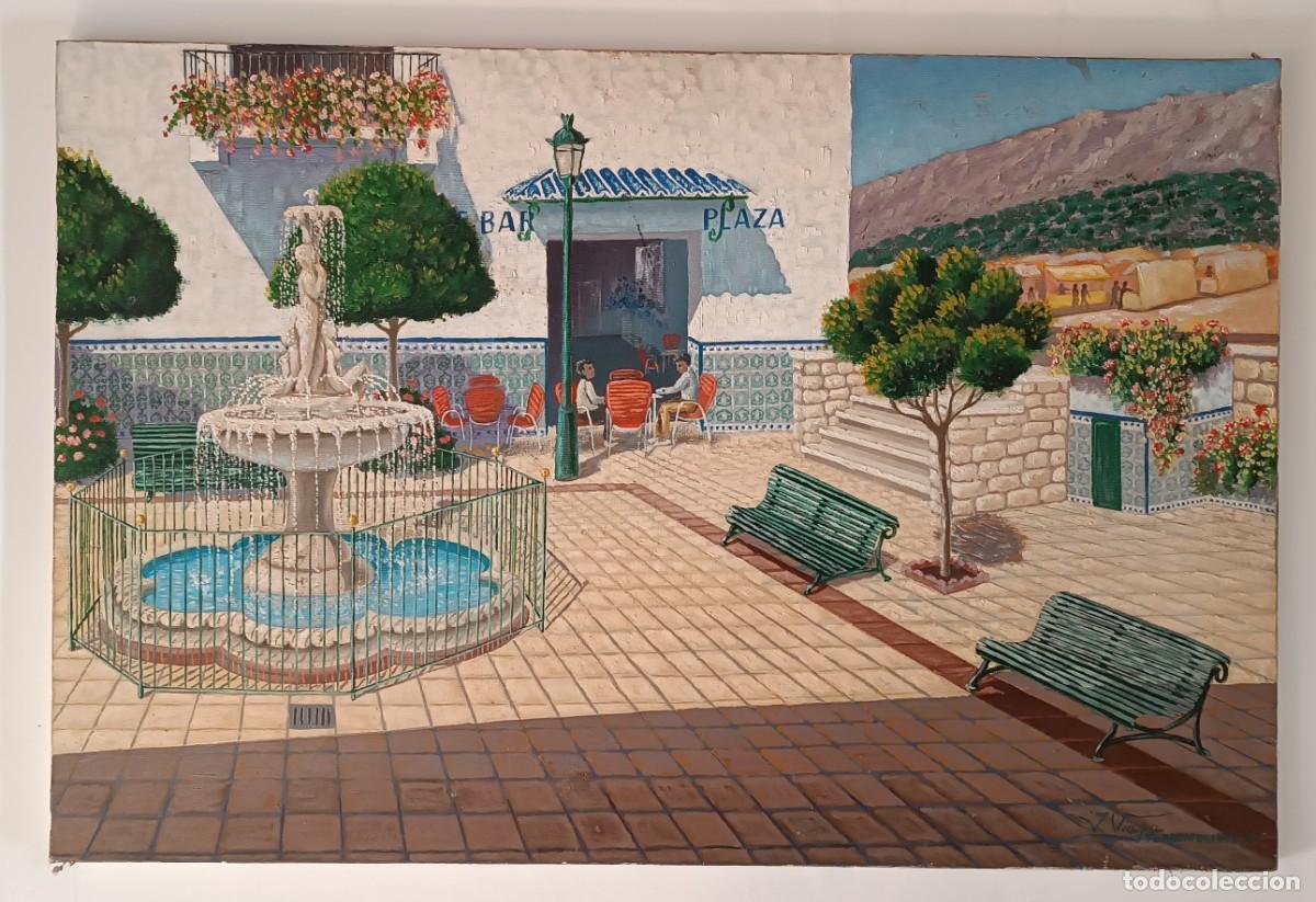 Arte: OLEO SOBRE LIENZO DE ALGUN LUGAR DE TORREMOLINOS