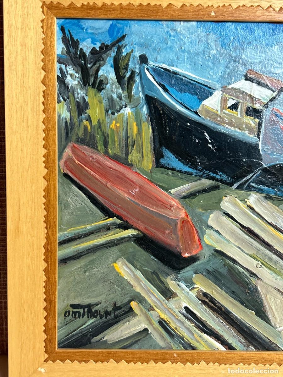 Arte: &Oacute;leo sobre lienzo Barcos - Foto 2