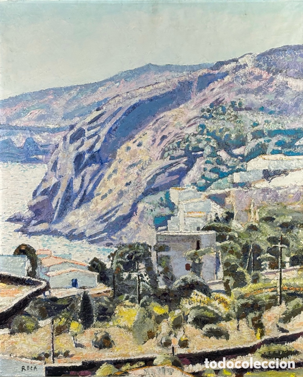 Arte: JOSEP ROCA-SASTRE I MUNCUNILL- PAISAJE COSTERO - OLEO LIENZO