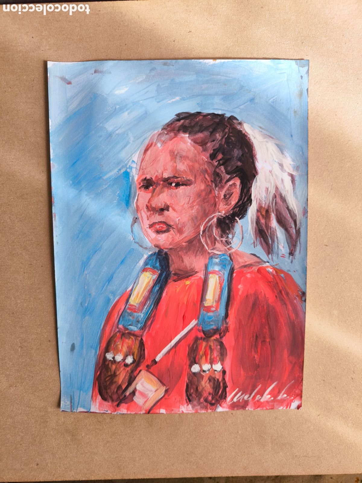 Arte: Mujer ind&iacute;gena ( original)
