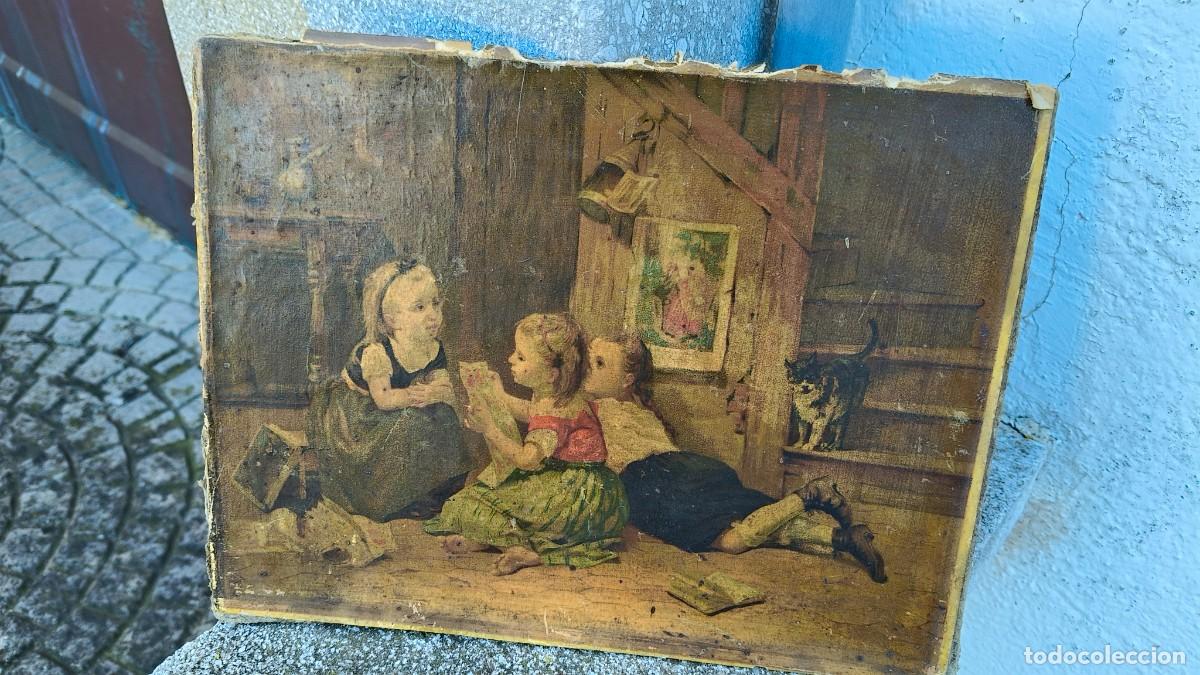 Arte: Peinture sur bois 1900 - Foto 1