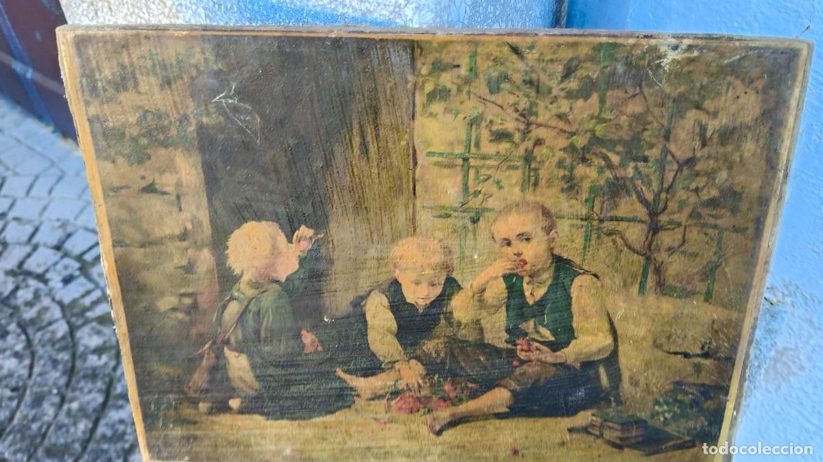 Arte: Peinture sur bois 1900 - Foto 1