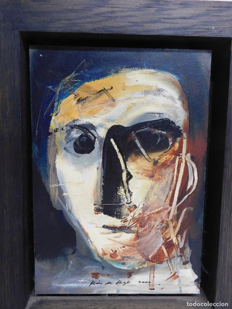 Arte: &Oacute;LEO SOBRE TABLA - ILEGIBLE - Foto 2