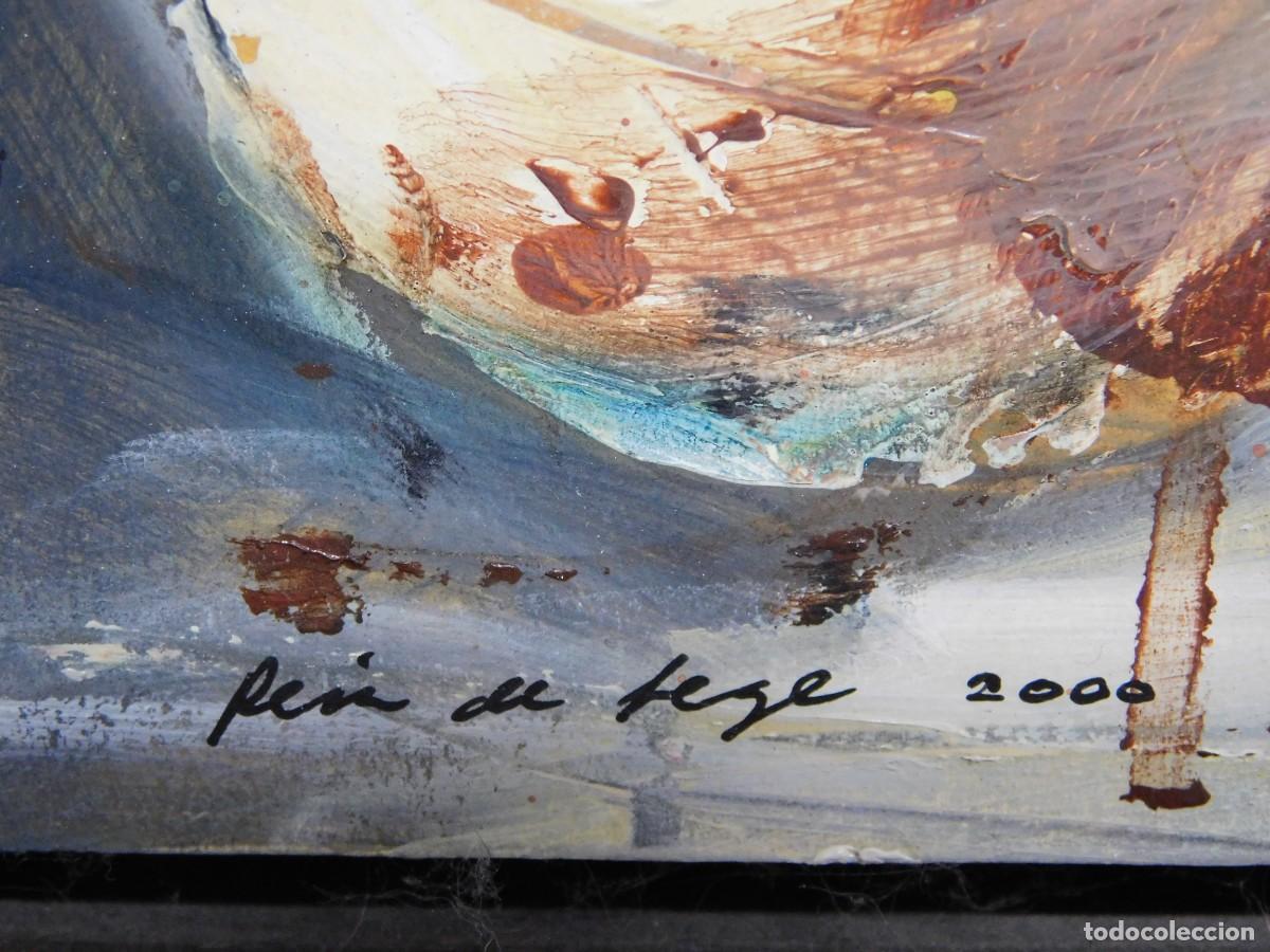 Arte: &Oacute;LEO SOBRE TABLA - ILEGIBLE - Foto 6