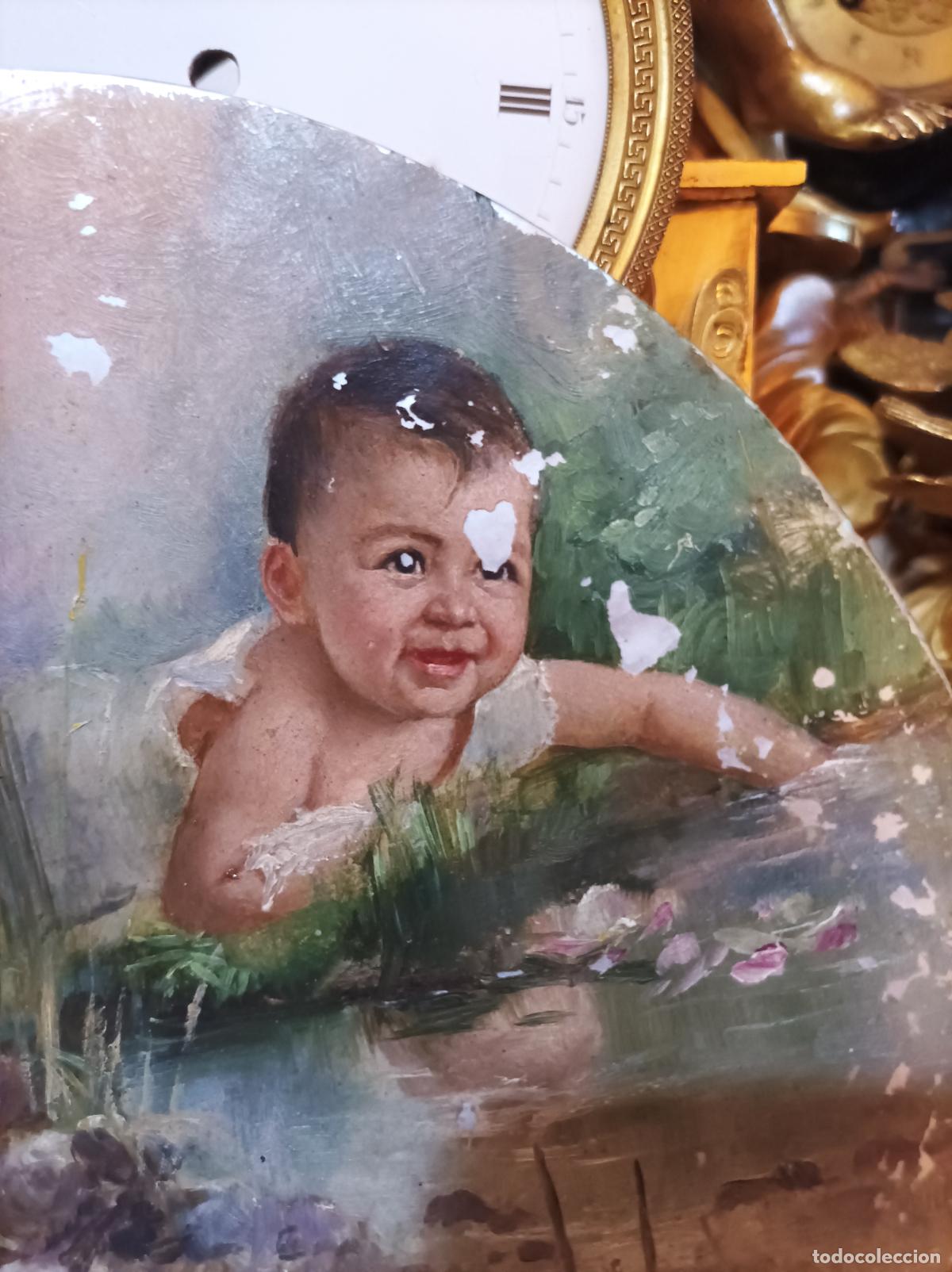 Arte: Oleo sobre concha .S.XIX.Madreperla. - Foto 7