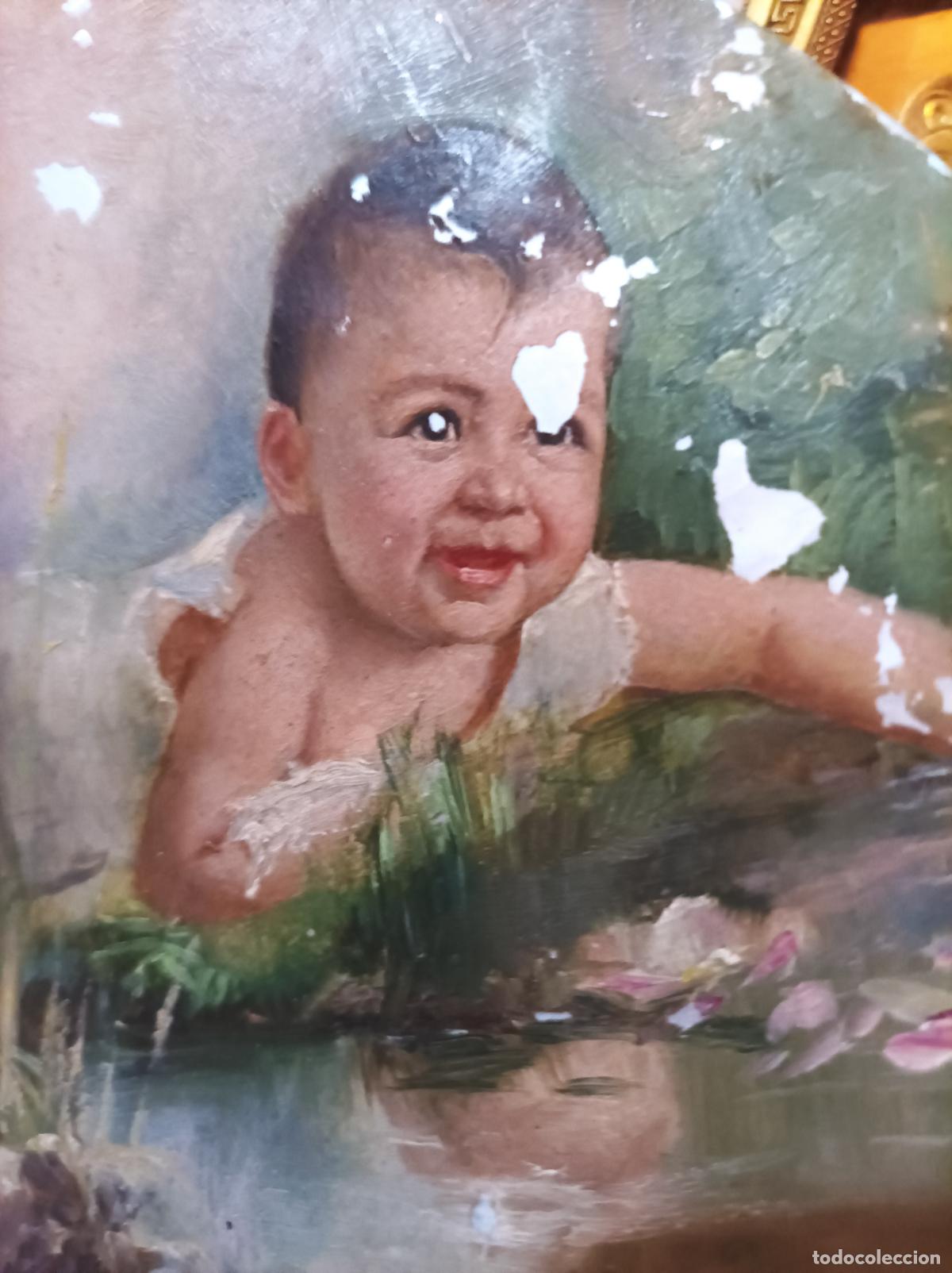 Arte: Oleo sobre concha .S.XIX.Madreperla. - Foto 10