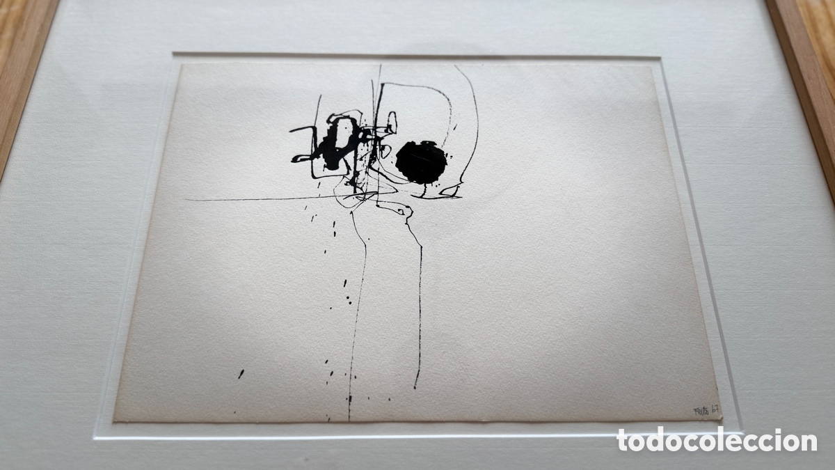 Arte: Tinta sobre papel. Luis Feito. 1967 - Foto 2