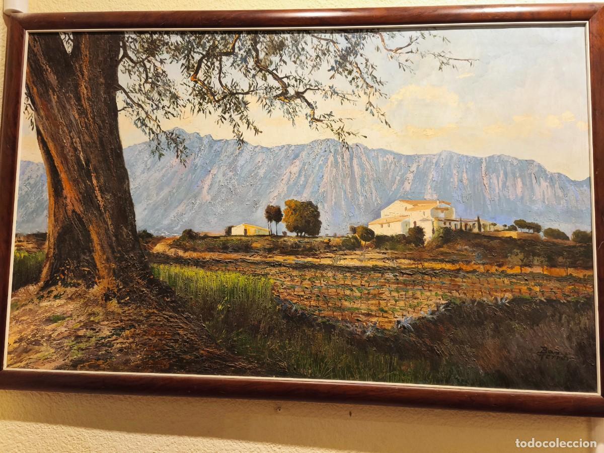 Arte: GRAN &Oacute;LEO BOSCH FERRER 1968 &ndash; PAISAJE MONTSERRAT (CAMPRODON) &ndash; 130 cm