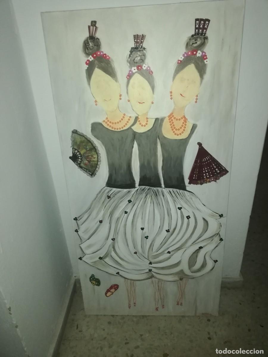 Arte: Cuadro lienzo flamencas originales - Foto 1