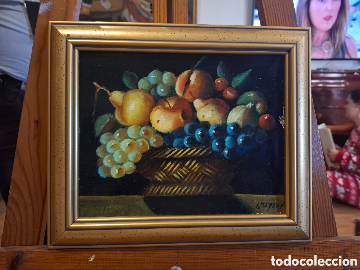 Arte: Oleo sobre lienzo bodegon 31&times;27 - Foto 1