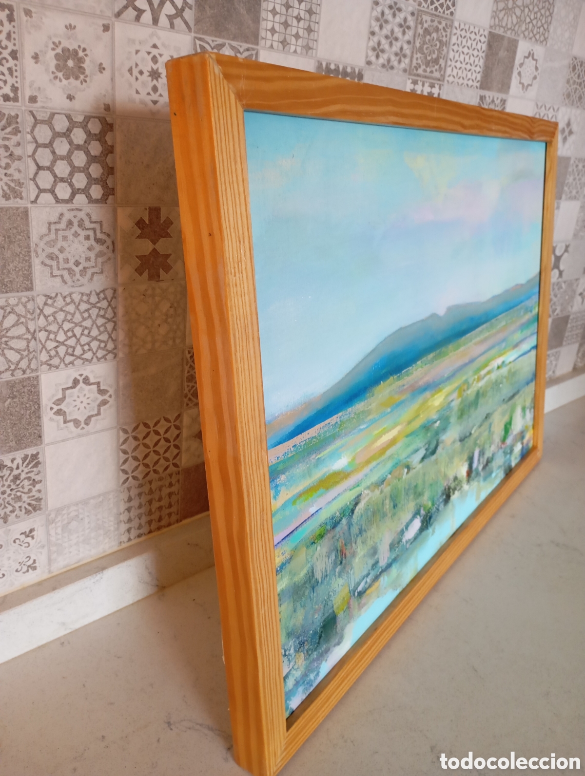 Arte: Pintura en lienzo con marco de madera - Foto 3
