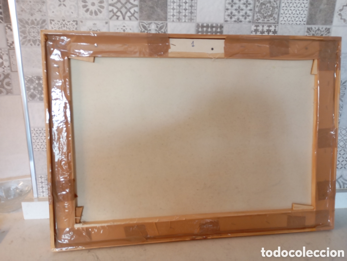 Arte: Pintura en lienzo con marco de madera - Foto 4