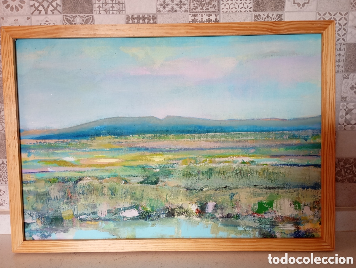 Arte: Pintura en lienzo con marco de madera - Foto 1