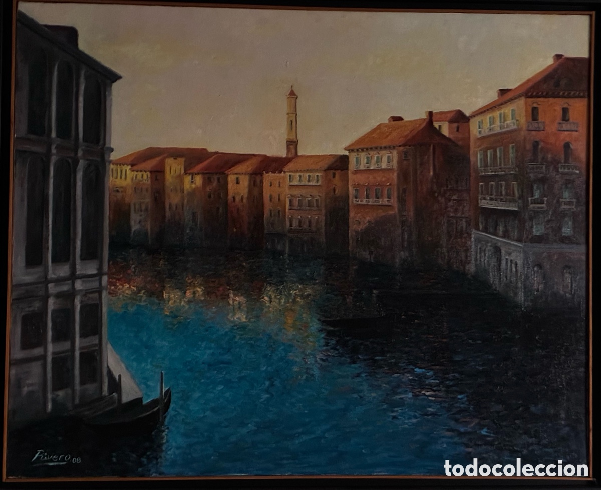 Arte: &ldquo;Canal Venecia&rdquo;. Original. 102x82 cms - Foto 1