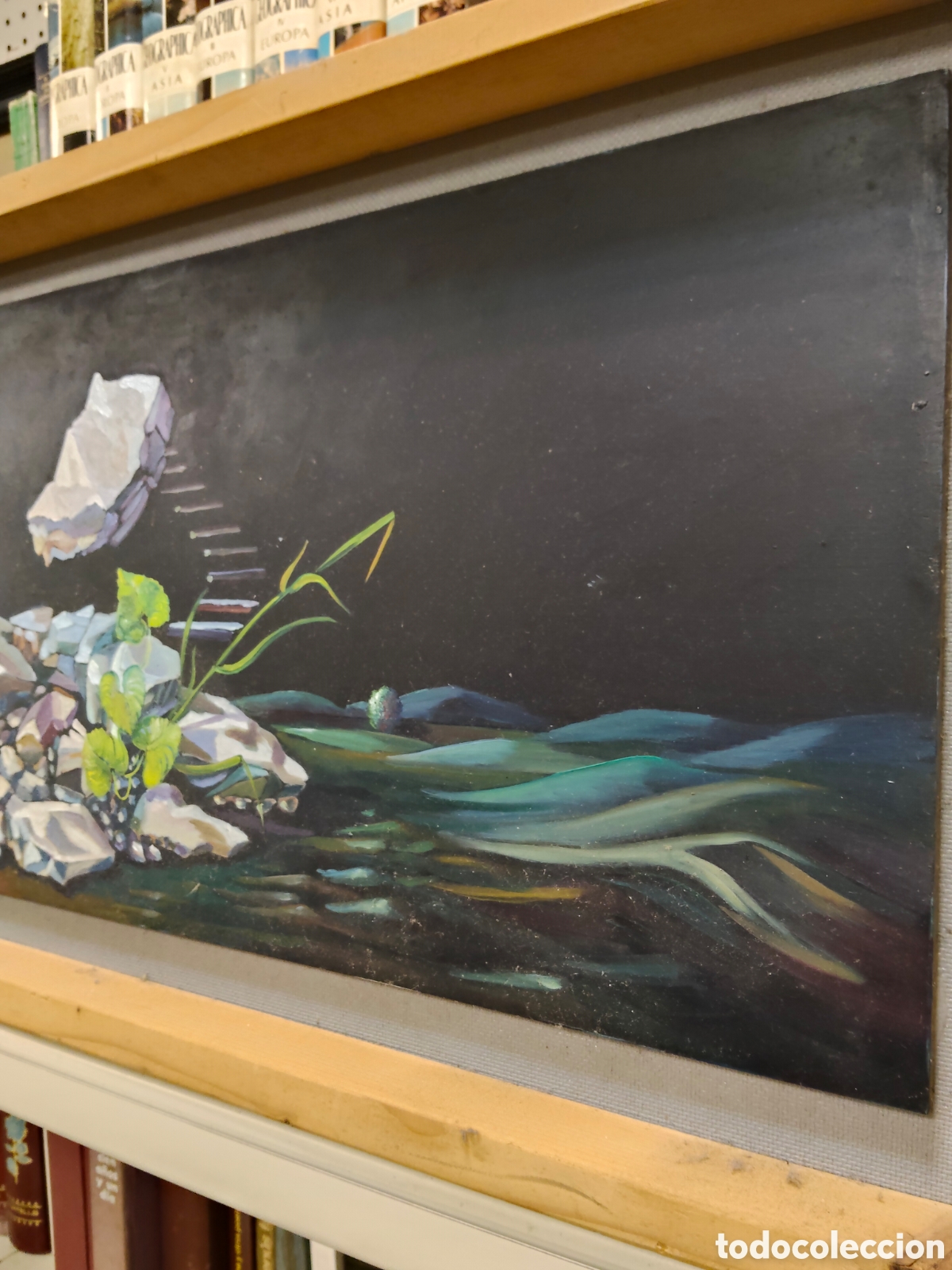 Arte: &Oacute;leo sobre tabla Marcor 81x30 - Foto 4
