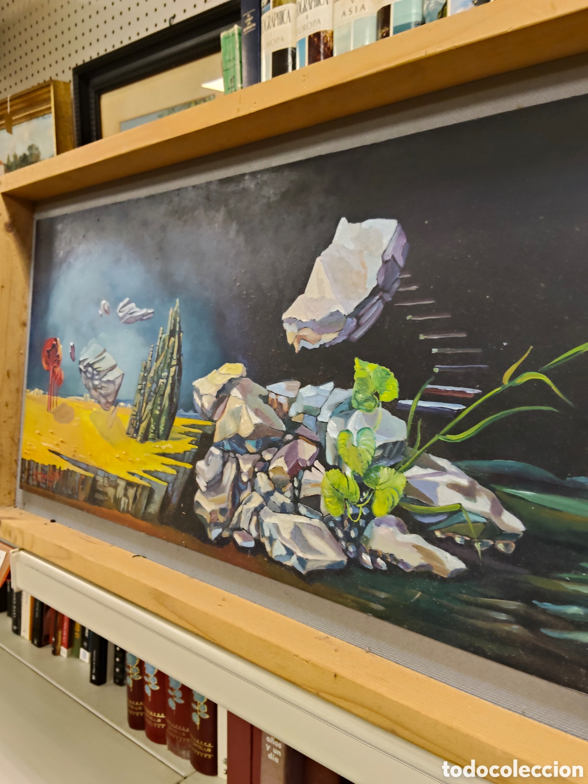 Arte: &Oacute;leo sobre tabla Marcor 81x30 - Foto 5