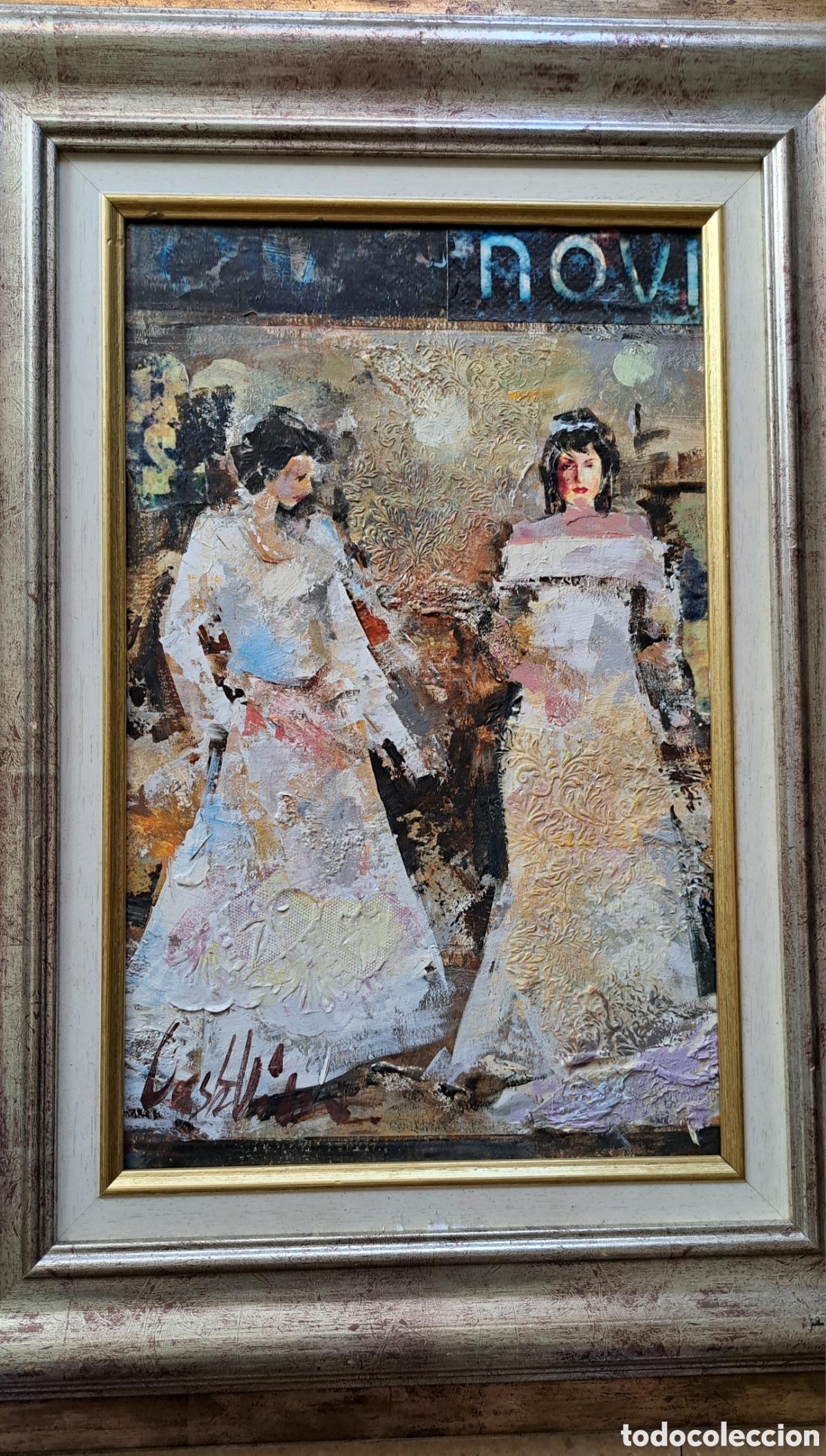 Arte: Cuadro Collage y &oacute;leo de Josep Costa Vila - Foto 2