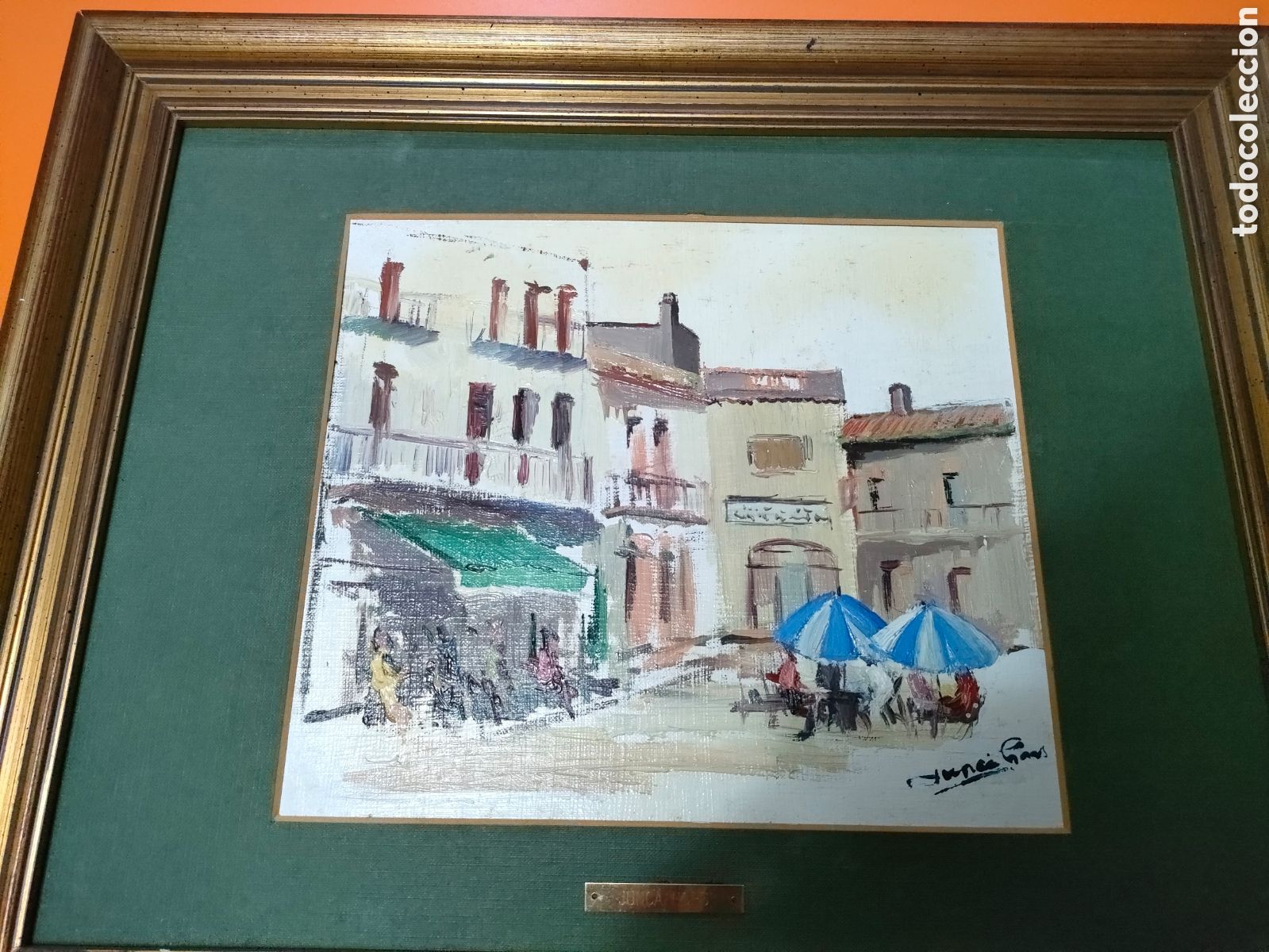 Arte: Oleo del pintor catal&aacute;n Joan Junc&aacute; Hors - Foto 1
