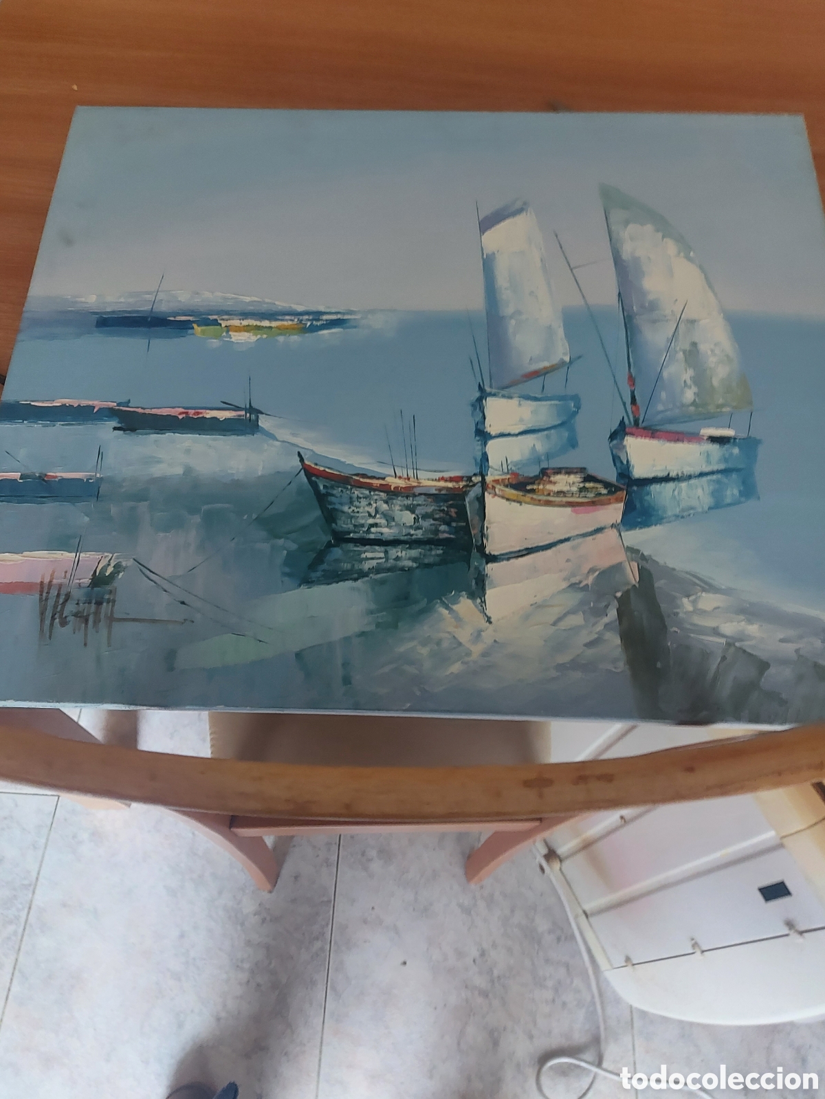 Arte: los barcos oleo mas me - Foto 1