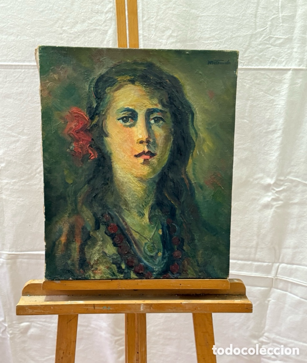 Art: Matamala i Flotats1893- 1977) Gitana. &Oacute;leo sobre lienzo firmado. Retrato femenino.Escuela catal&aacute;na