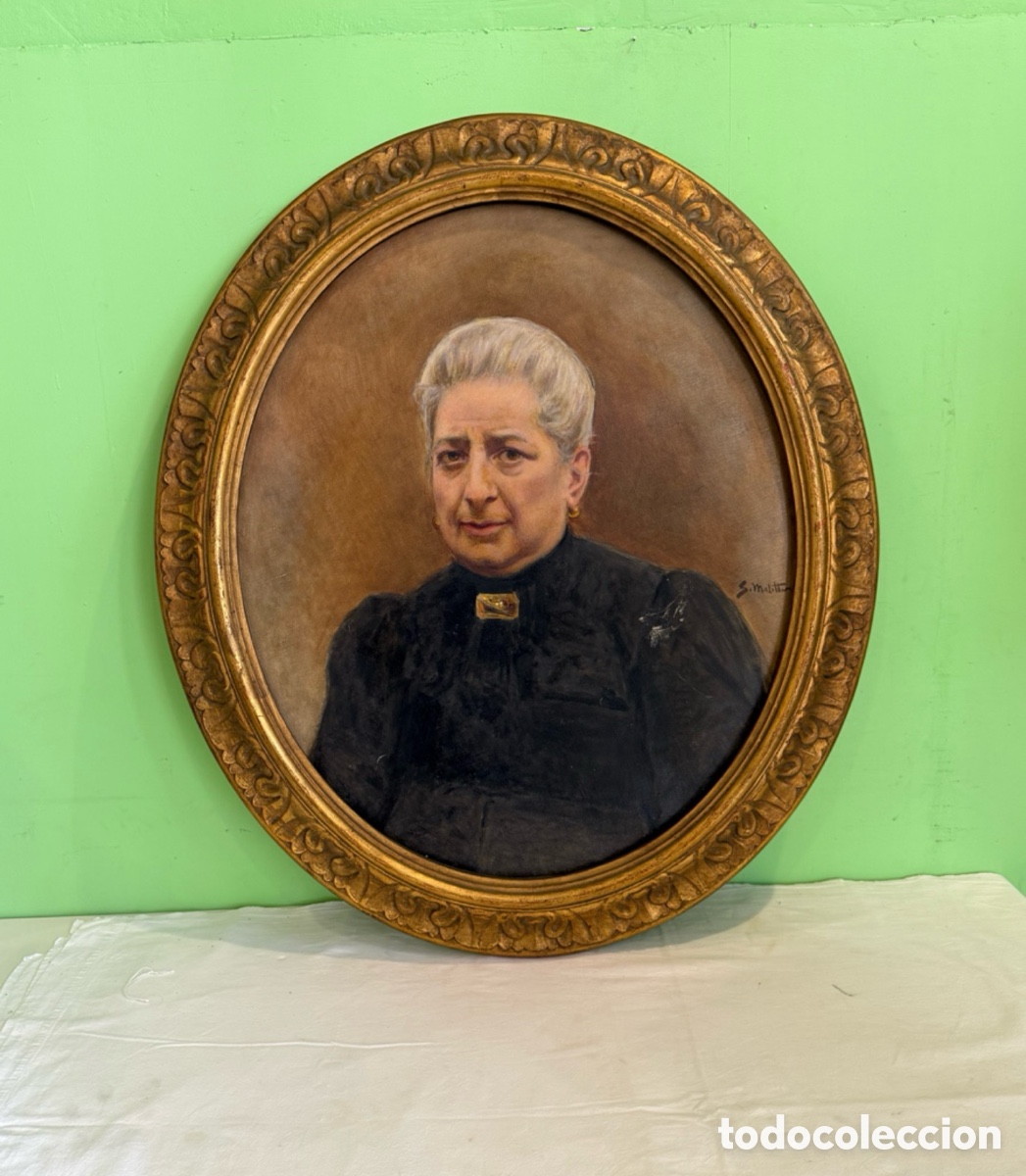 Arte: Segundo Matilla Marina (1862-1937) &ndash; Retrato de mujer &ldquo;Mar&iacute;a Escofet&rdquo; &ndash; &Oacute;leo sobre lienzo firmado