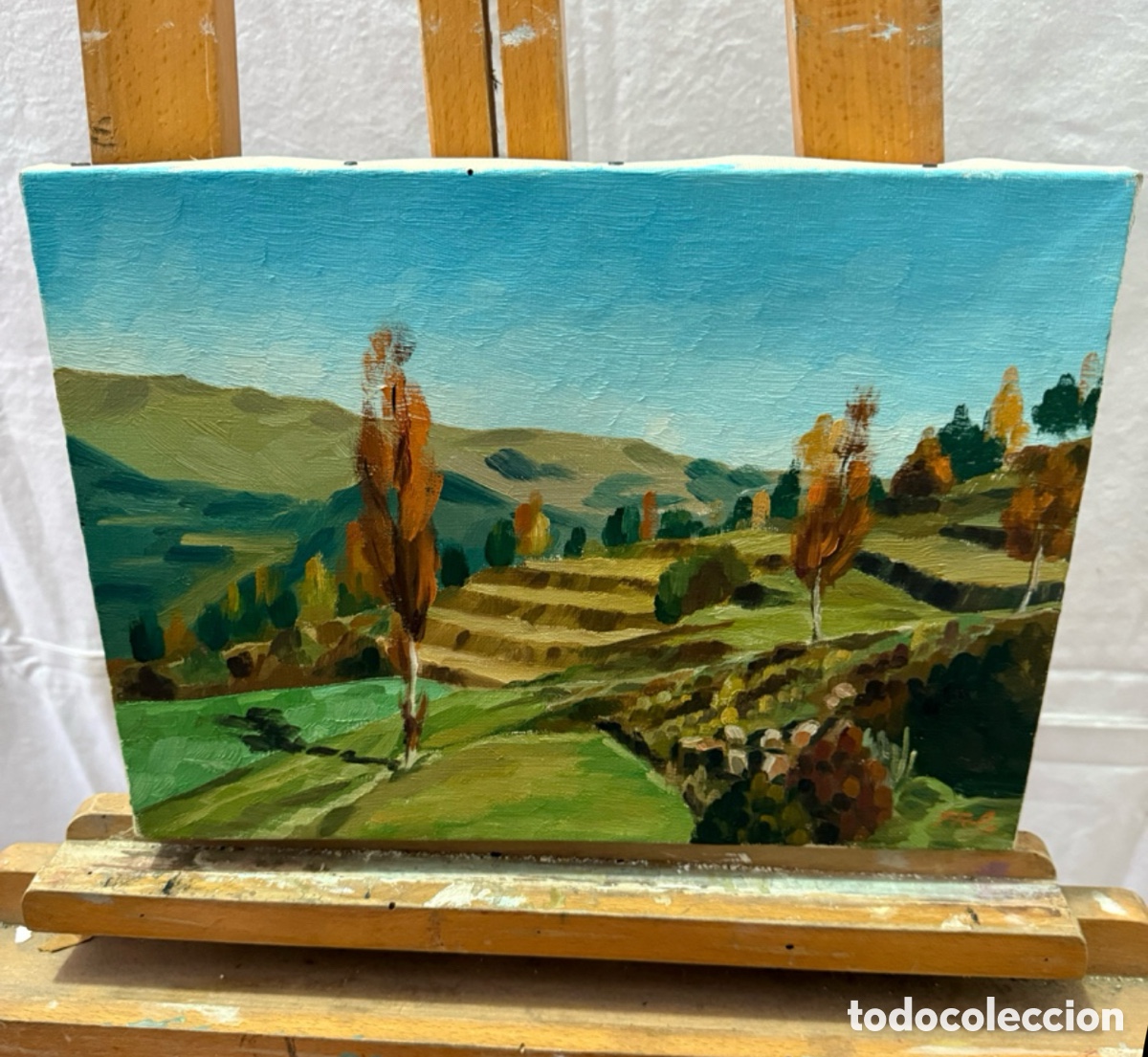 Kunst: Posible Francisco Su&ntilde;er (1925-1991) - Sant Antoni - paisaje catal&aacute;n .&oacute;leo sobre lienzo ,firmado 1980