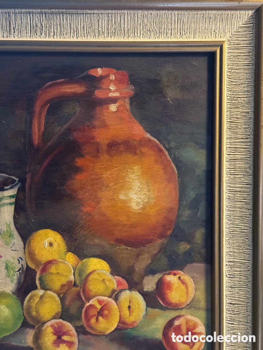 Arte: &Oacute;leo sobre tabla bodeg&oacute;n firmado - Foto 3